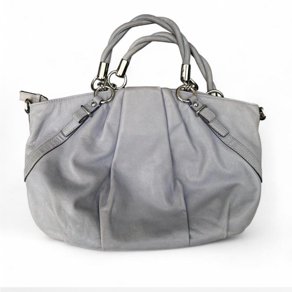 COACH (#F22563) "Madison Sophia"
Shimmery Blue Grey Pleated Leather
Satchel - Picture 5 of 8
